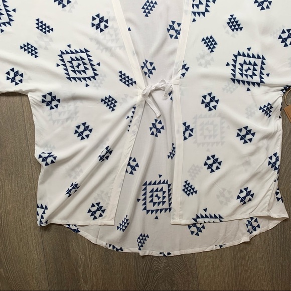 Soleil Aztec Kin Beach Kimono Cover up NWT - Picture 4 of 16